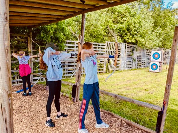 Archery range session at Back 2 Bear