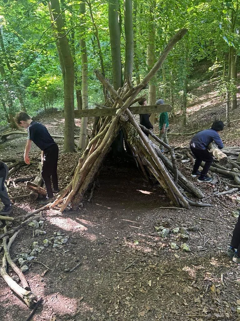 School bushcraft activity at Back 2 Bear