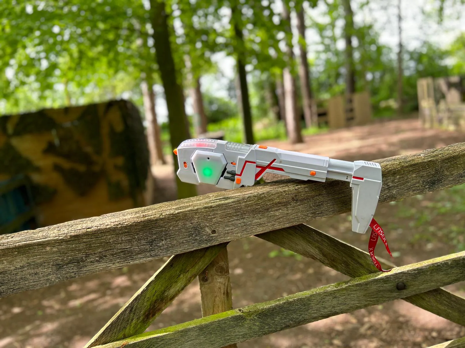 Laser tag equipment at Back 2 Bear